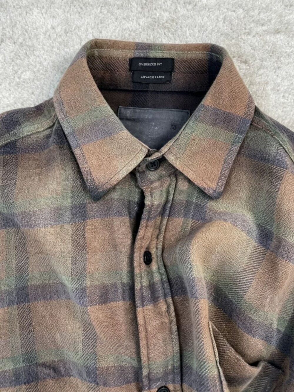 R13 NWOT Draped Front Plaid Flannel Button-Up Shirt XS - Picture 8 of 15